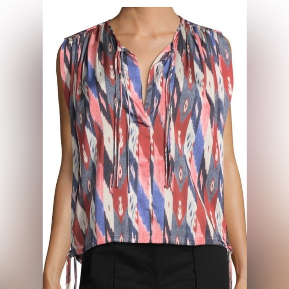 Isabel Marant Étoile Hervey Ikat Print Top